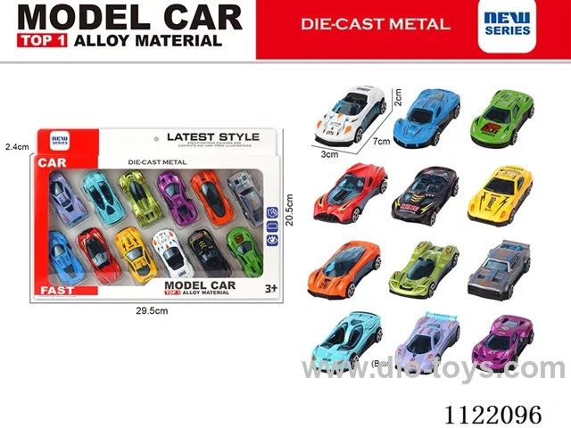 1:64 sliding alloy car (12PCS)