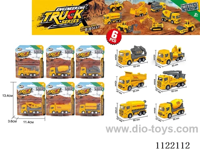 1:64 Engineering alloy car /6 mixed