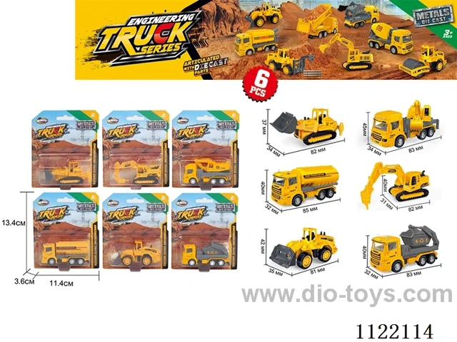 1:64 Engineering alloy car /6 mixed