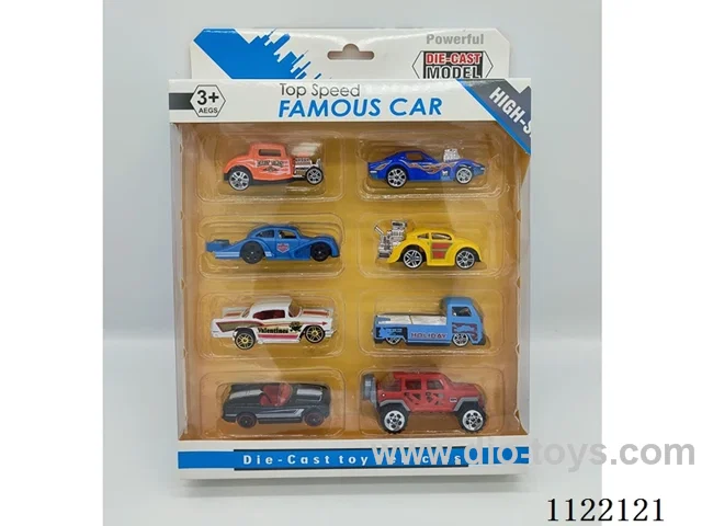 8 1:64 sliding alloy cars