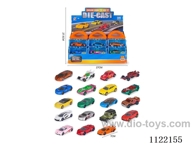 1:64 sliding alloy car 3PCS(16 types of mixed) hand box packaging