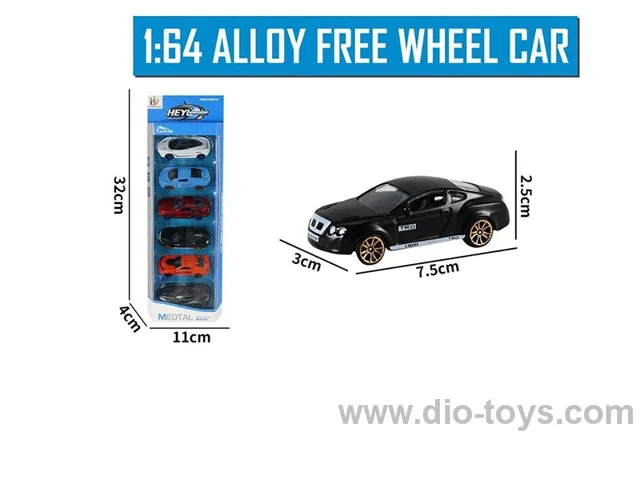 1:64 sliding alloy car 6PCS
