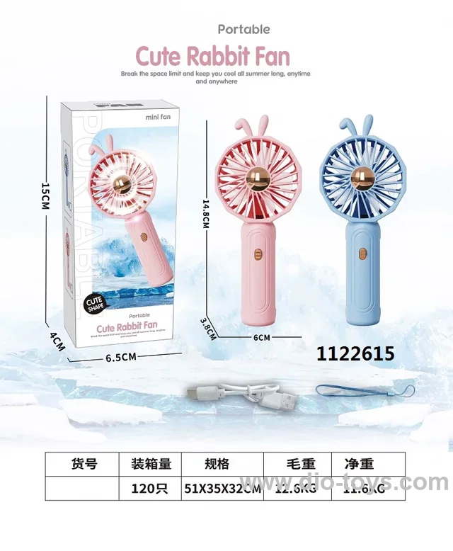 Little rabbit fan toy in color box