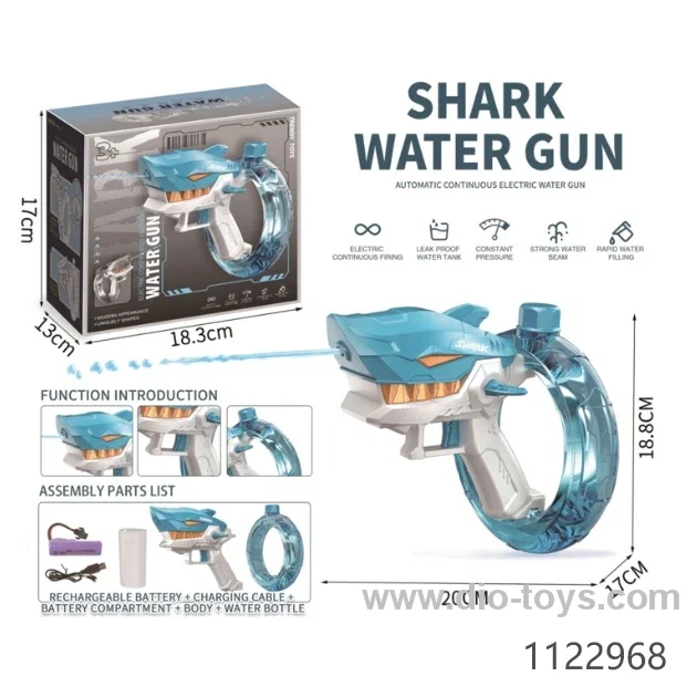 Cool Shark Shape Electric Water Gun in Color Box