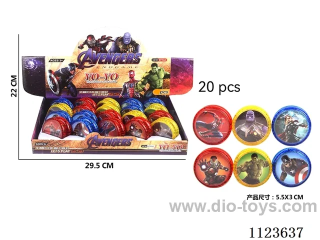 Avengers. Bright benzene bearing. Yo-yo (yellow, blue, red 3 colors 6 patterns mixed)12PCS