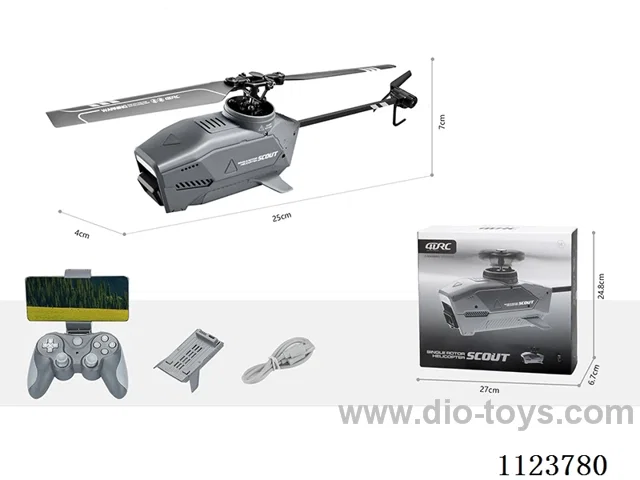 Remote control aircraft helicopter, camera optical flow version