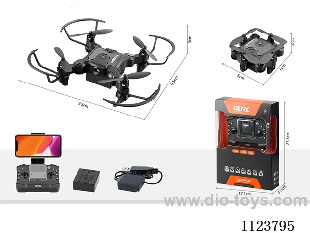 Mini folding storage remote control four-axis aircraft fixed height version: