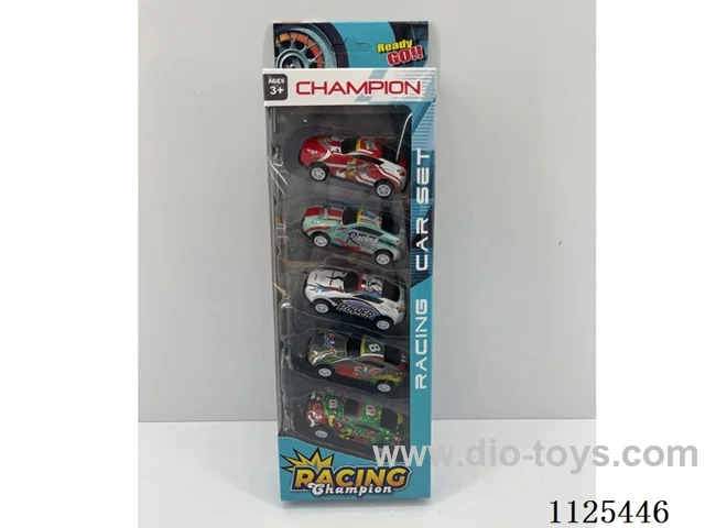 5PCS pull-back iron cars