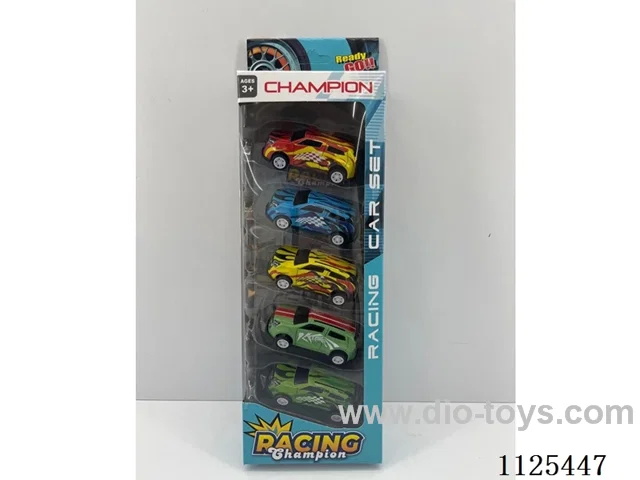 5PCS pull-back iron cars
