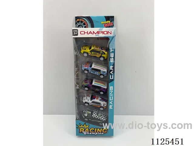 5PCS pull-back iron cars