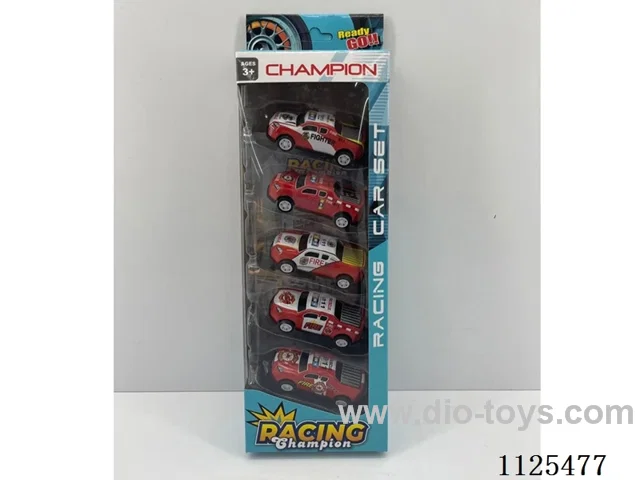 5PCS pull-back iron cars