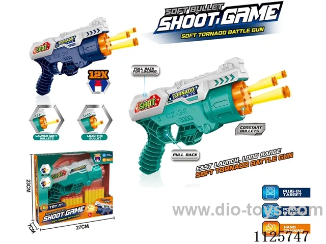 Six-hole soft gun with 12 soft bullets