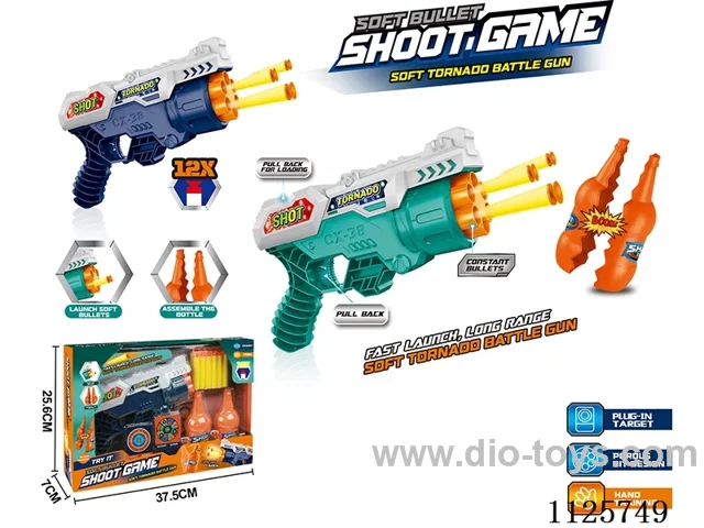 Six-hole soft gun with 12 soft bullets