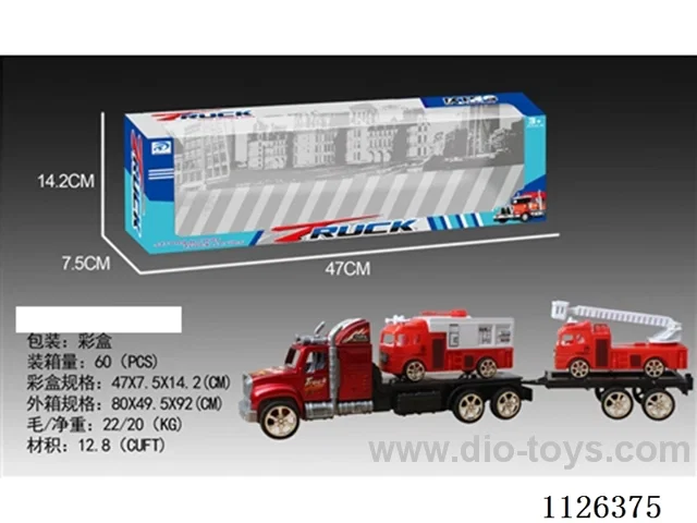 Trailer truck fire engine