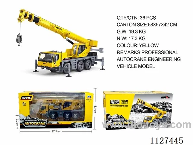 Static model of 1:50 alloy onboard crane