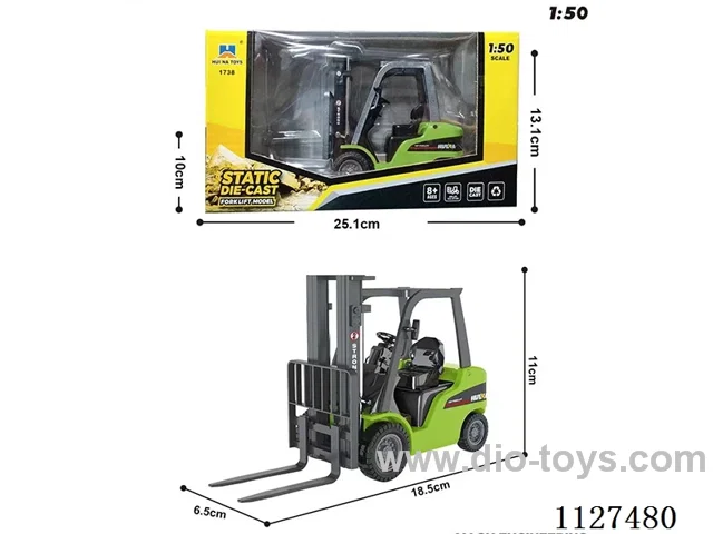 1:50 alloy forklift static model