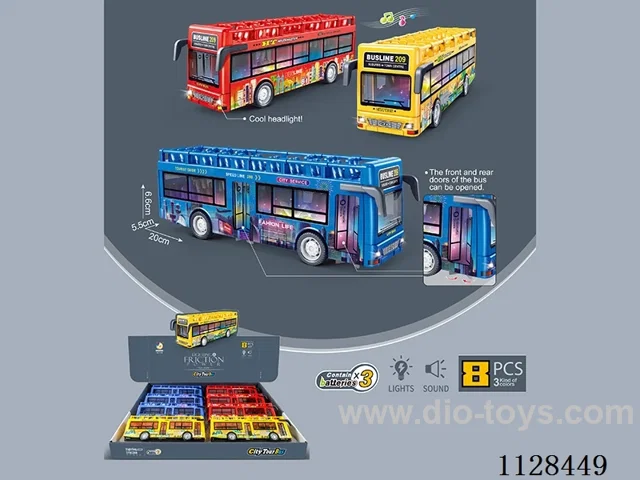 Flash Inertia City Sightseeing Bus(8pcs)