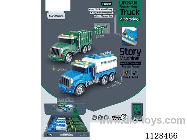 Storytelling machine sanitation vehicle inertia series (8pcs) package electricity