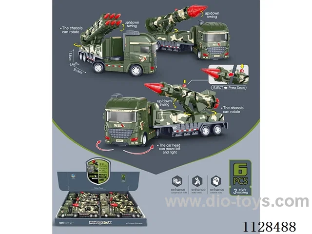 Simulation model inertia military truck series (6pcs)