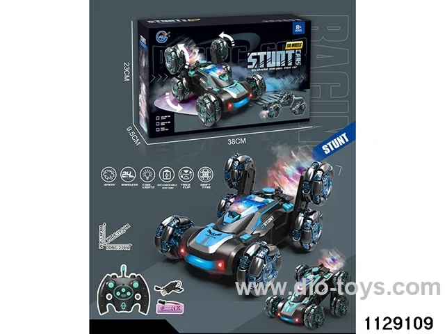 Six-wheeled stunt car (climbs stairs)
