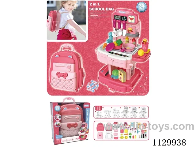 2 in 1 Cutlery Bag Red 34PCS
