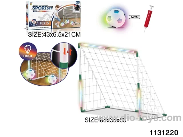 Lighted large football goal set