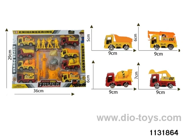pull back engineering vehicles set