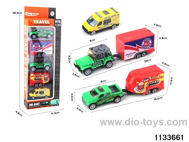 Alloy Travel Caravan Set