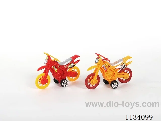 Solid colour pull back motorbike
