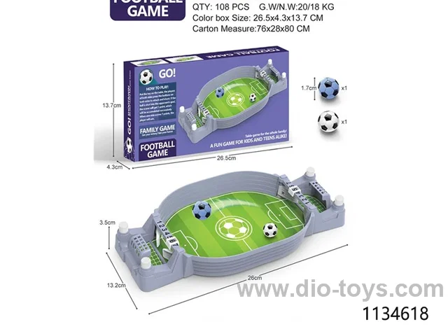 table football game in color box