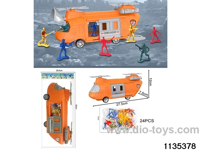 Storage rescue inertia helicopter + 24 soldiers