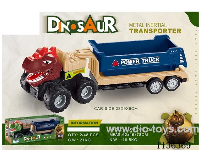 Dual Inertia Alloy Dinosaur Cargo Vehicle