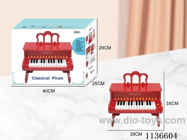 25 Keys Multifunction Electronic Piano with Sheet Music Stand USB Connection Cable Microphone Headphone Cable Sheet Music Booklet