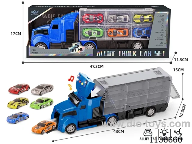 City long head container car+Graffiti sports car series alloy cars