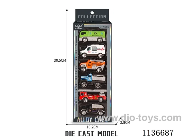 No.9 1 each of 6 colours fire engine