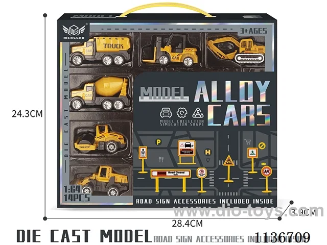 No. 3 Earth-coloured heavy engineering vehicle + signposts