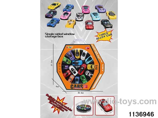 15pcs Sliding Alloy Car