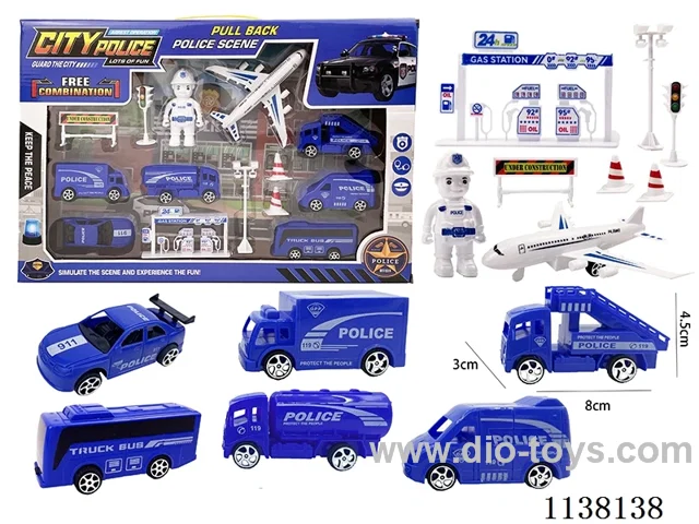 police kits （pull back*4 + sliding*3）