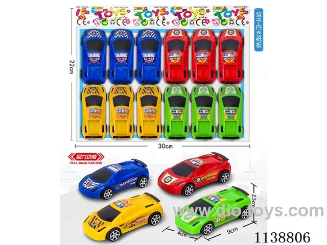 4 pull back simulation car 12pcs
