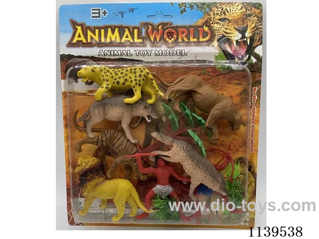 6 PVC animals + accessories