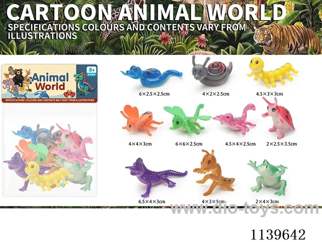 Real-life cartoon insect animals 10PCS