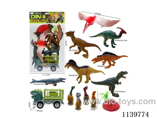 Imitation Dinosaur with Dinosaur Car(18PCS)