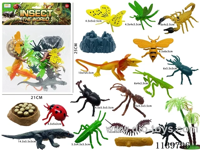 Solid Insect Scene(18PCS)