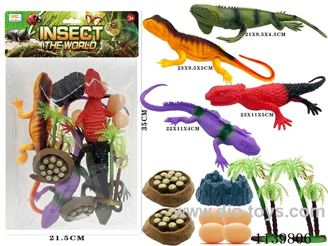 Lizard Scene with BB Whistle(13PCS)