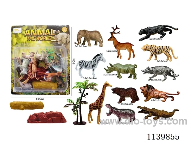 12 Wild Animals Set (15PCS)