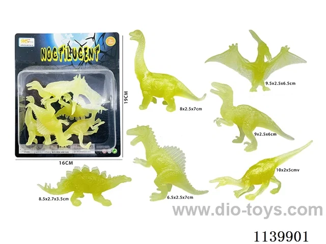 Glow-in-the-dark 6 Dinosaurs (6PCS)
