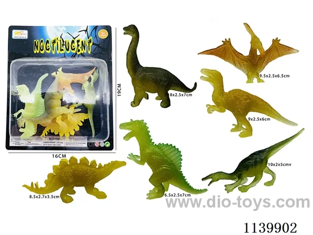 Glow-in-the-dark 6 Painted Dinosaurs (6PCS)
