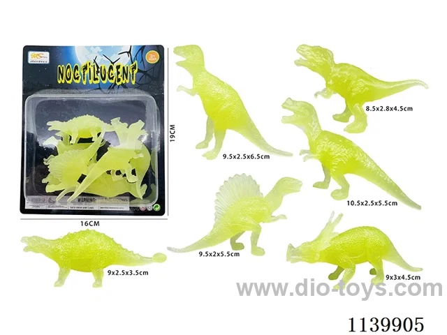 Glow-in-the-Dark 6 Dinosaurs (6PCS)