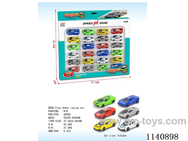 free wheel race car 24PCS