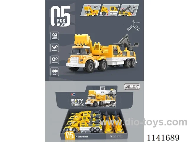 Alloy Inertia Rescue Vehicle5pcs